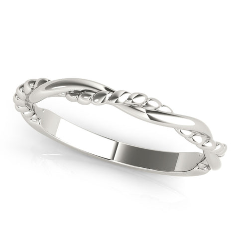 White gold Twisted Rope Solitaire Band 1