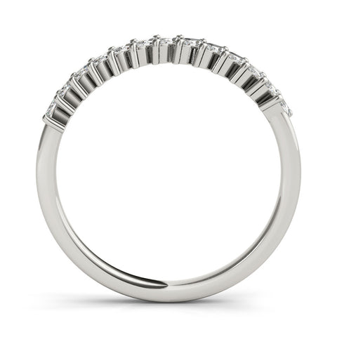 White gold Marquise Diamond Half-Eternity Band with Shared Prong Setting 3