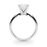 Platinum 1.01 Carat E VS1 Princess Solitaire Engagement Ring with Classic Band and Four-Prong Setting