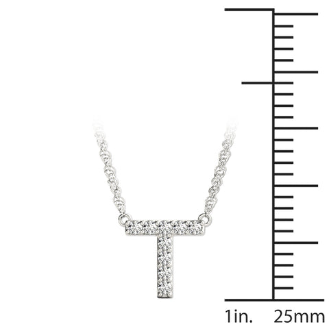 White gold Pavé Round Diamond Prong Set Pendant