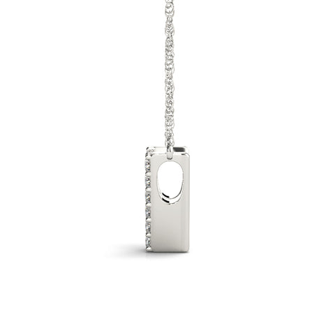 White gold Pavé Round Brilliant V Pendant