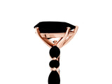 Dynamic Name Rose gold Pear Cut Diamond Ring with Marquise and Round with Ruby side stone Side Stones and Four-Prong Setting_5