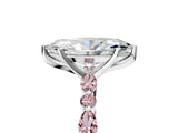 Dynamic Name White gold Marquise Cut Diamond Ring with Marquise and Round with Morganite side stone Side Stones and Four-Prong Setting_5