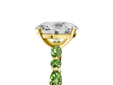 Dynamic Name Yellow gold Oval Cut Diamond Ring with Marquise and Round with Peridot side stone Side Stones and Four-Prong Setting_5