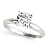 10K White Gold 3 Carat F VS1 Pear Cut Solitaire Engagement Ring with Round Band and Four-Prong Setting
