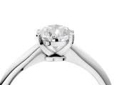 Platinum 1.5 Carat Pear Cut  Solitaire Engagement Ring with Classic Band and Four-Prong Setting_4