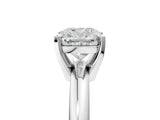 Platinum 10 Carat Cushion Cut  Solitaire Engagement Ring with Round Band and Four-Prong Setting_53