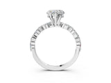 Platinum 2 Carat Heart Cut Diamond Ring with Marquise and Round  Side Stones and Four-Prong Setting_39
