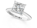 Platinum 2.5 Carat Princess Cut  Solitaire Engagement Ring with Classic Band and Four-Prong Setting_1