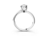 Platinum 3.5 Carat Pear Cut  Solitaire Engagement Ring with Round Band and Four-Prong Setting_51