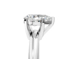 Platinum 3.5 Carat Pear Cut  Solitaire Engagement Ring with Round Band and Four-Prong Setting_53