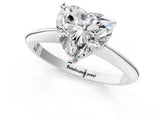 Platinum 4 Carat Heart Cut  Solitaire Engagement Ring with Classic Band and Four-Prong Setting_1
