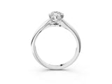 Platinum 4 Carat Marquise Cut  Solitaire Engagement Ring with Classic Band and Four-Prong Setting_3