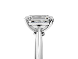 Platinum 5 Carat Emerald Cut  Solitaire Engagement Ring with Classic Band and Four-Prong Setting_5