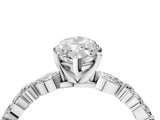 Platinum 5 Carat Marquise Cut Diamond Ring with Marquise and Round  Side Stones and Four-Prong Setting_64