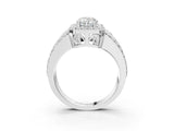Platinum 5 Carat Pear Cut Halo  Ring with Split Shank and Four-Prong Setting_15