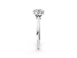 Platinum 6 Carat Round Cut  Solitaire Engagement Ring with Classic Band and Four-Prong Setting_2
