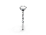 Platinum 7 Carat Asscher Cut  Solitaire with Side Stones, Pave Band, Four-Prong Setting_50