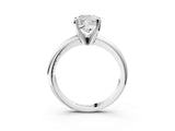 Platinum 8 Carat Cushion Cut  Solitaire Engagement Ring with Round Band and Four-Prong Setting_51