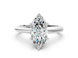 Platinum 8 Carat Marquise Cut  Solitaire Engagement Ring with Round Band and Four-Prong Setting_36