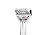 Platinum 9 Carat Radiant Cut  Solitaire Engagement Ring with Round Band and Four-Prong Setting_53