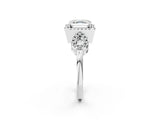 Platinum Asscher Cut Cut Halo Diamond Infinity Band with Four-Prong Setting_15