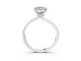 Platinum Asscher Cut Diamond Solitaire Ring with Classic Band and Four-Prong Setting_10
