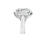 Platinum Asscher Cut Diamond Solitaire Ring with Flower Prong Setting and Classic Band_13
