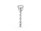 Platinum Asscher Cut Solitaire Diamond Ring with Infinity Twist Band and Four-Prong Setting_27