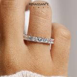 Platinum Asscher cut diamond Eternity Band with Shared Prong Setting_48