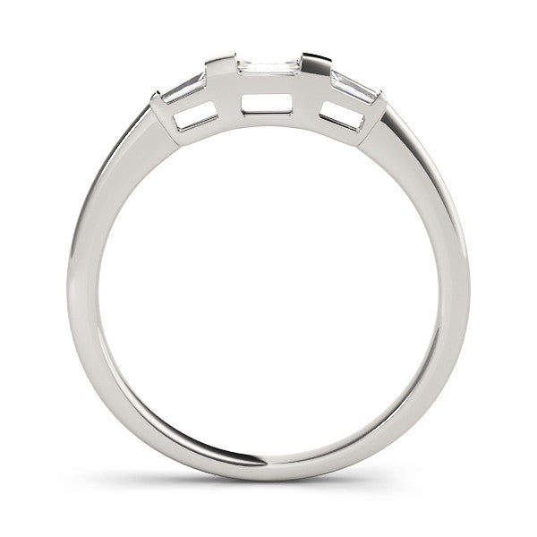 Platinum Baguette Diamond Channel Set White Gold Band 1