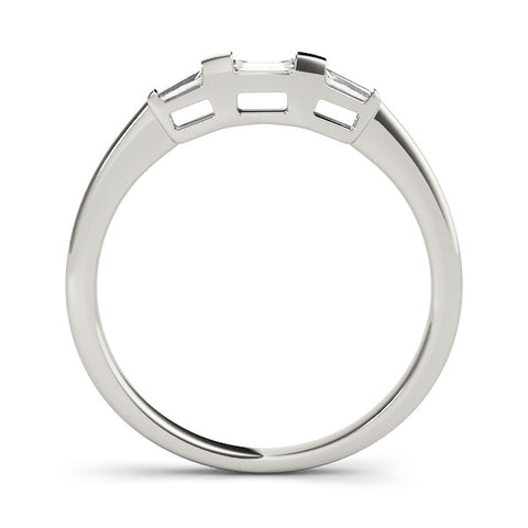 Platinum Baguette Diamond Channel Set White Gold Band 1