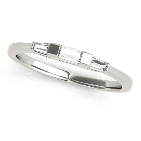 Platinum Baguette Diamond Channel Set White Gold Band