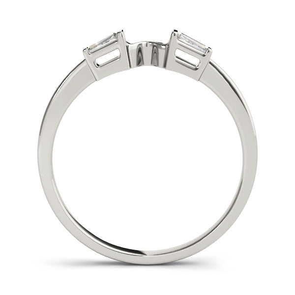 Platinum Baguette Diamond Open Band with Bar Prong Setting 1