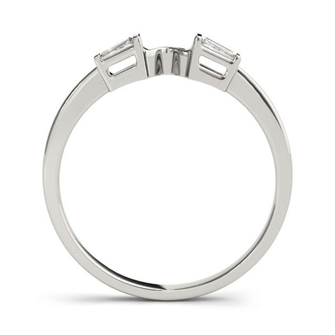 Platinum Baguette Diamond Open Band with Bar Prong Setting 1