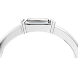 Platinum Baguette Solitaire Bar-Set Minimalist Band_19