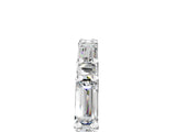 Platinum Baguette and Round Diamond Bar Setting Half Eternity Band with Prong Setting_17