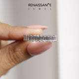 Silver Baguette Eternity Band with Shared Prong Setting