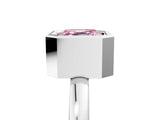 Platinum Bezel Set Fancy Pink Asscher Cut Solitaire Engagement Ring with Classic Band_11
