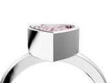 Platinum Bezel Set Fancy Pink Heart Cut Solitaire Engagement Ring with Classic Band_10