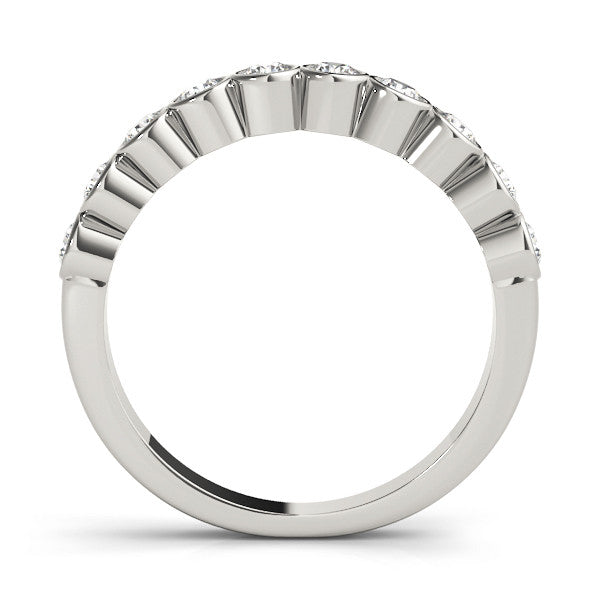 Platinum Bezel Set Round Diamond Eternity Band 1