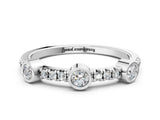 Platinum Bezel Set Round Diamond Pavé Band_3