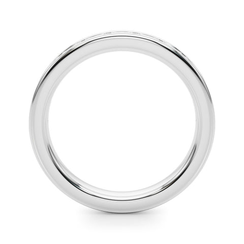 Platinum Channel-Set Baguette Diamond Eternity Band 1