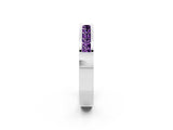 Platinum Channel Set Princess Cut Amethyst Eternity Band_38