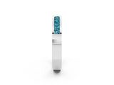 Platinum Channel Set Princess Cut Blue Topaz Eternity Band_38