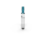 Platinum Channel Set Princess Cut Blue Topaz Eternity Band_80