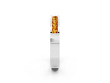 Platinum Channel Set Princess Cut Citrine Eternity Band_14