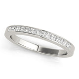 10K White Gold Channel Set Princess Cut Diamond Eternity Band