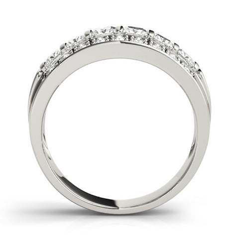 Platinum Channel-Set Princess Cut Diamond Pavé Band 1