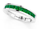 Platinum Channel Set Princess Cut Emerald Eternity Band_25